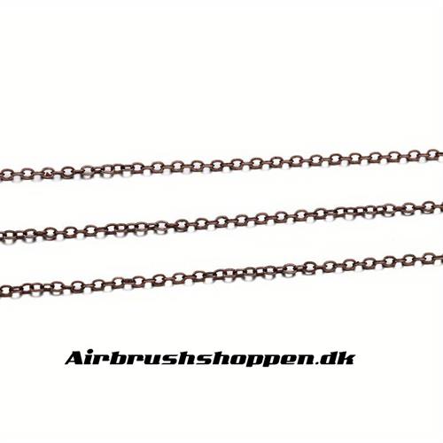 kæde kobber - rustrød i 1,7 mm - 5 meter